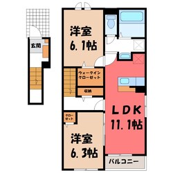 チェリーST Bの物件間取画像